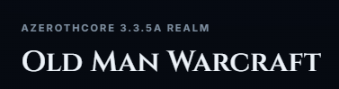 Old Man Warcraft 3.3.5 server logo